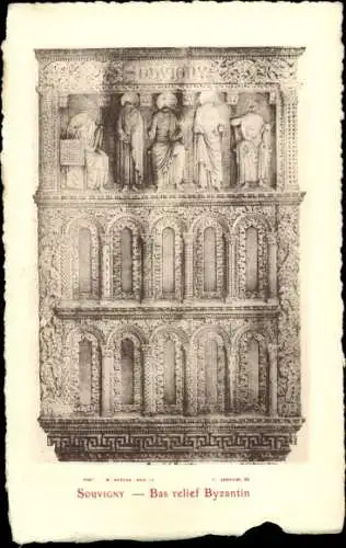 Künstler Ak Souvigny Allier, Bas Relief Byzantin