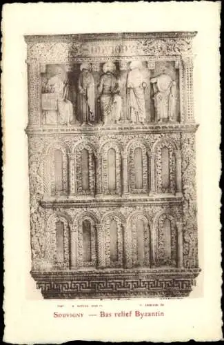 Künstler Ak Souvigny Allier, Bas Relief Byzantin