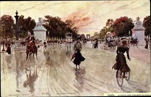 Künstler Ak Stein, Georges, Paris VIII, Avenue des Champs Elysées