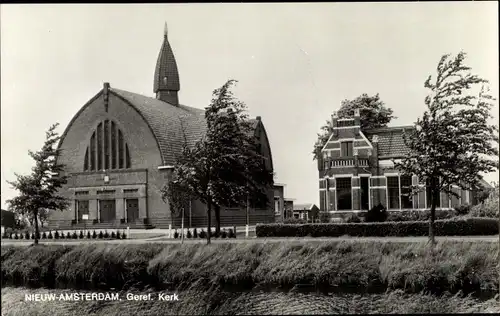 Ak Nieuw Amsterdam Drenthe Niederlande, Geref. Kerk