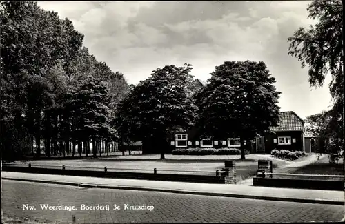 Ak Nieuw Weerdinge Drenthe Niederlande, Boerderij 3e Kruisdiep