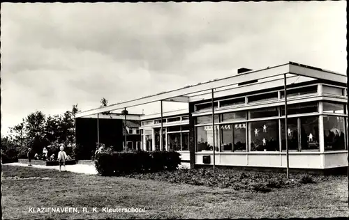 Ak Klazienaveen Drenthe, R. K. Kleuterschool