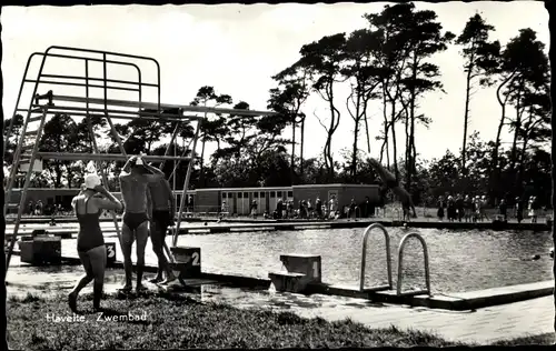 Ak Havelte Drenthe Niederlande, Zwembad