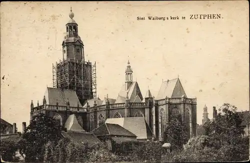 Ak Zutphen Gelderland Niederlande, Sint Walburgs kerk
