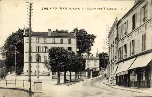 Ak Garches Hauts de Seine, Place des Tilleuls