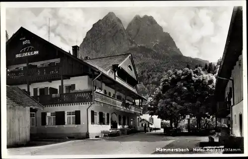 Ak Hammersbach Grainau in Oberbayern, Hotel Höllentalklamm