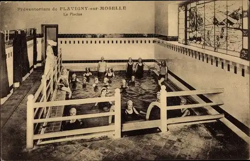 Ak Flavigny sur Moselle Meurthe et Moselle, Preventorium, La Piscine