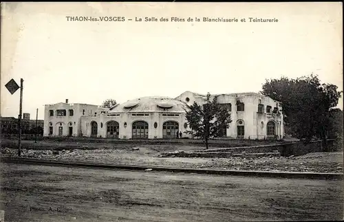 Ak Thaon Vosges, La Salle des Fetes de la Blanchisserie et Teinturerie