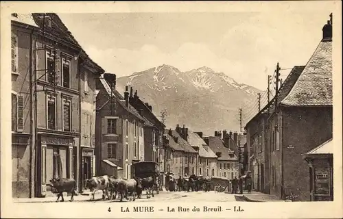 Ak La Mure Isère, La Rue du Breuil