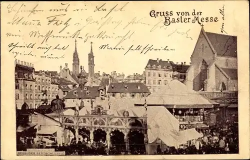Ak Bâle Basel Stadt Schweiz, Basler Messe, Festplatz