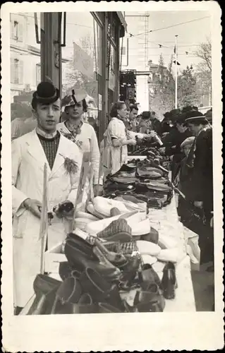 Foto Ak Mulhouse Mülhausen Elsass Haut Rhin, Rue du Sauvage, Schuhhändler