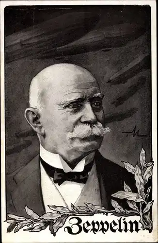 Künstler Ak Graf von Zeppelin, Portrait