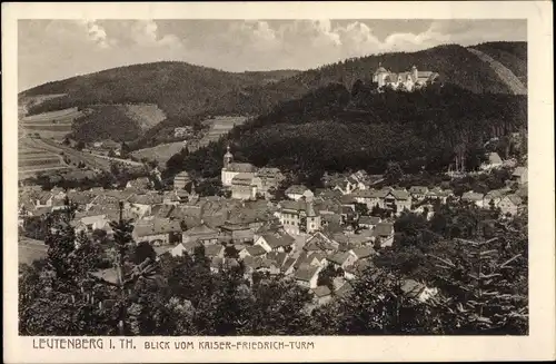 Ak Bad Leutenberg Thüringen, Marktplatz, Panorama vom Kaiser Friedrich Turm