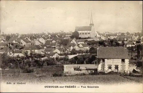 Ak Ouzouer sur Trézée Loiret, Gesamtansicht