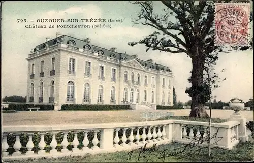 Ak Ouzouer sur Trézée Loiret, Château de Pontchevron