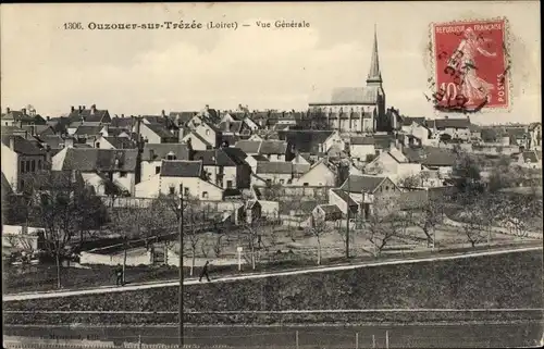 Ak Ouzouer sur Trézée Loiret, Gesamtansicht