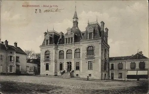 Ak Malesherbes Loiret, Hôtel de Ville