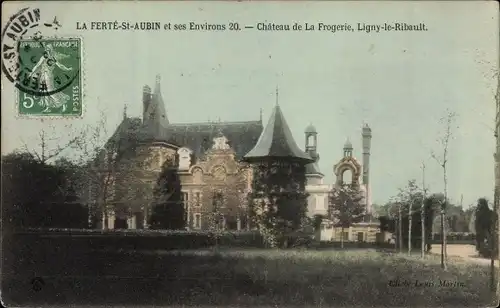 Ak La Ferté Saint Aubin Loiret, Château de La Frogerie, Ligny le Ribault