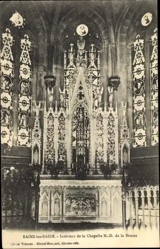 Ak Bains les Bains Vosges, Interieur de la Chapelle N. D. de la Brosse