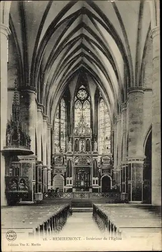 Ak Remiremont Lothringen Vosges, Interieur de l'Eglise