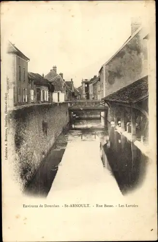 Ak Saint Arnoult en Yvelines, Rue Basse, Les Lavoirs