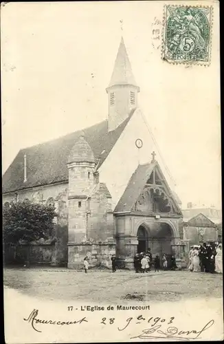 Ak Maurecourt Yvelines, L'Eglise