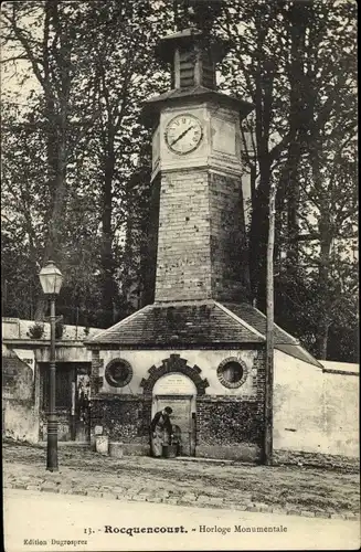 Ak Rocquencourt Yvelines, Horloge Monumentale
