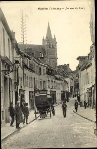 Ak Montfort l'Amaury Yvelines, La Rue de Paris