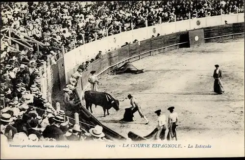 Ak Corrida de Toros, La Course Espagnole, La Estocada, Stierkampf