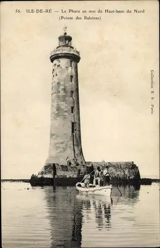 Ak Île de Ré Charente Maritime, Le Phare en mer du Haut banc du Nord, Pointe des Baleines