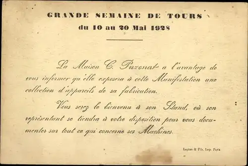 Künstler Ak Bourbon Lancy Saône et Loire, Manufacture Centrale de Machines Agricole C. Puzenat