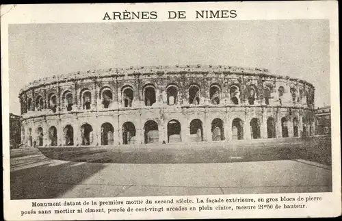 Ak Nîmes Gard, Arenes, Amphitheater