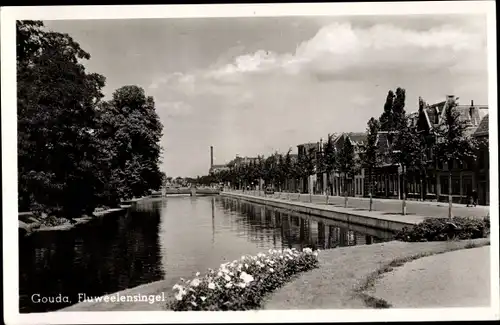 Ak Gouda Südholland Niederlande, Fluweelensingel