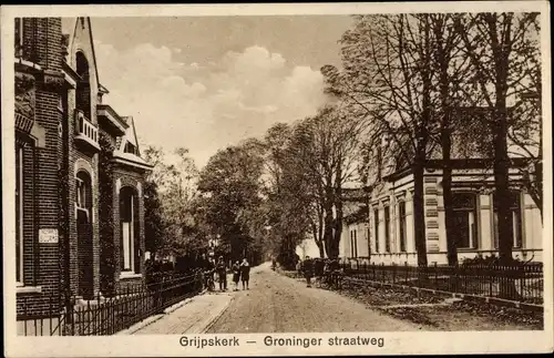 Ak Grijpskerk Groningen, Groninger Straatweg