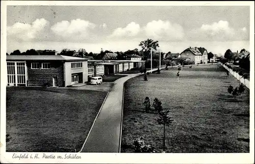 Ak Einfeld Neumünster, Schulen, Straßenpartie