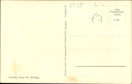 Ak Wolfegg im Allgäu, Ortspartie