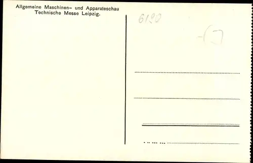 Ak Leipzig in Sachsen, Technische Messe, Textilmaschinen, Krempelsatz