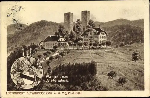 Wappen Ak Windeck im Rhein Sieg Kreis, Kurort, Außenansicht