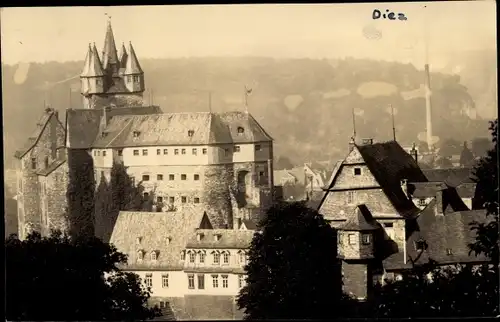 Ak Diez an der Lahn, Partie mit Schloss