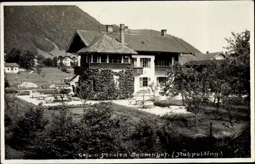 Ak Ruhpolding im Kreis Traunstein Oberbayern, Pension, Außenansicht