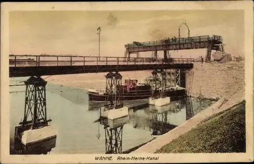 Ak Wanne Herne im Ruhrgebiet, Rhein Herne Kanal