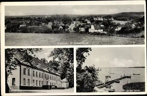 Ak Fleckeby in Holstein, Louisenlund, Partie an der Schlei