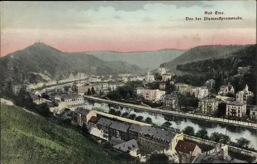 Ak Bad Ems an der Lahn, Panorama