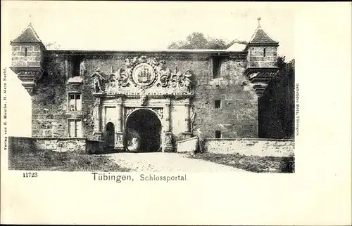 Ak Tübingen am Neckar, Schlossportal