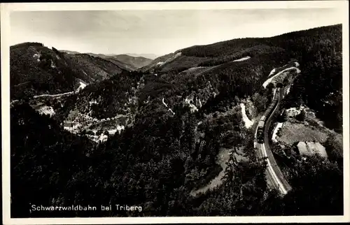 Ak Triberg im Schwarzwald, Schwarzwaldbahn