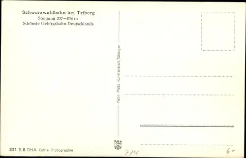 Ak Triberg im Schwarzwald, Schwarzwaldbahn