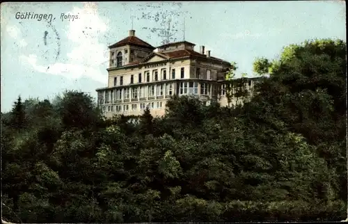 Ak Göttingen in Niedersachsen, Ortspartie mit Schloss