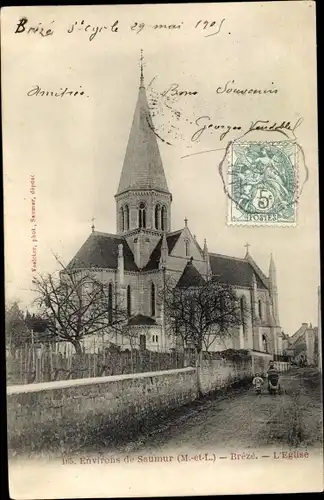 Ak Brézé Maine et Loire, L'Eglise