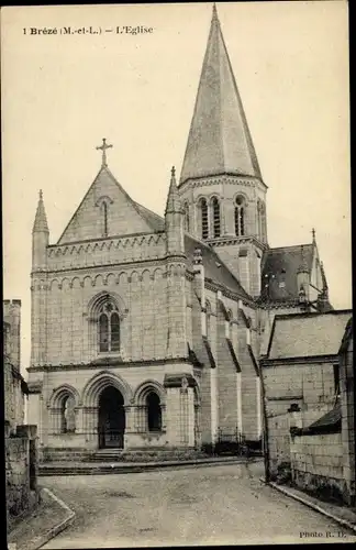 Ak Brézé Maine et Loire, L'Eglise