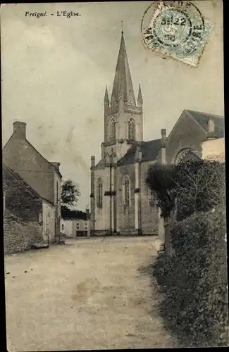Ak Freigne Maine et Loire, L'Eglise